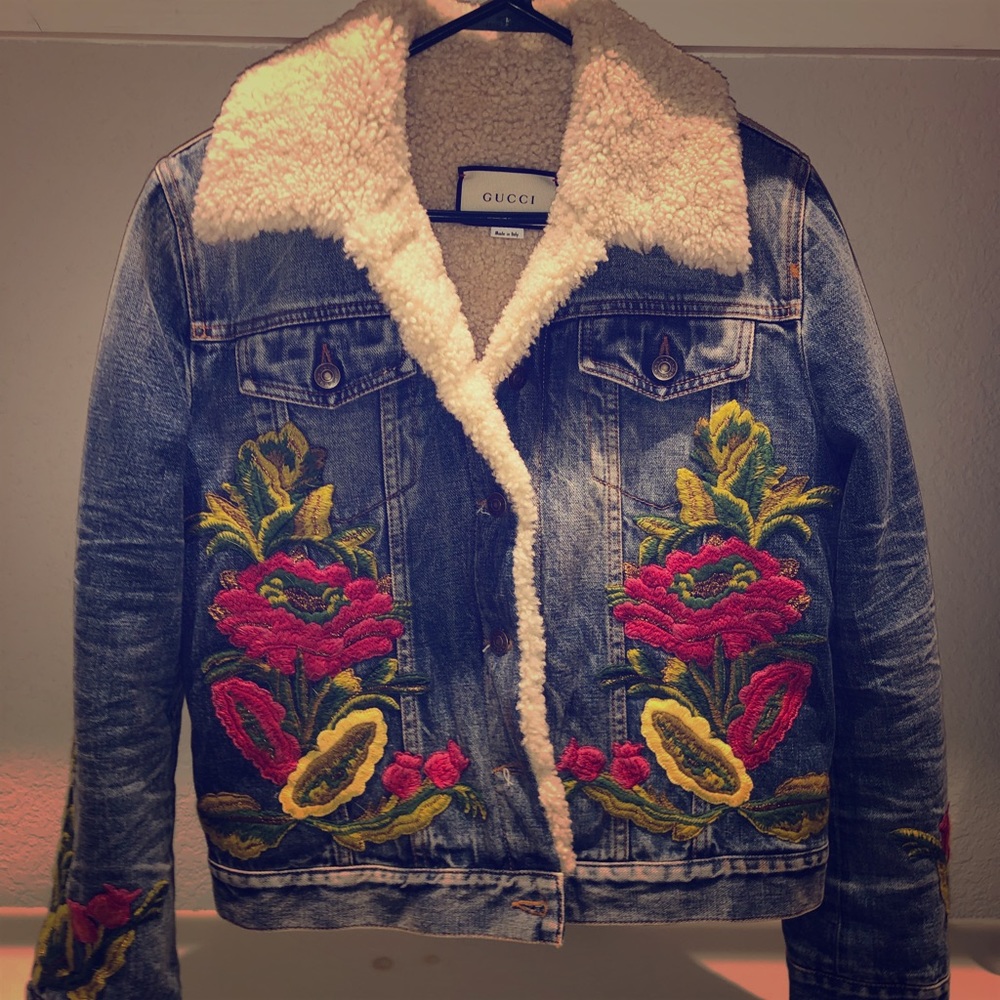 Limited Edition Gucci Sheepskin Embroidered Jacket